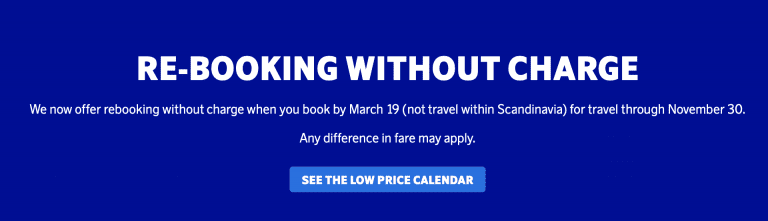 SAS Covid-19 Free Rebookings