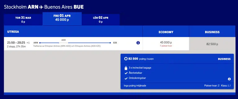 Star Alliance booking is back on SAS EuroBonus website! (2022)