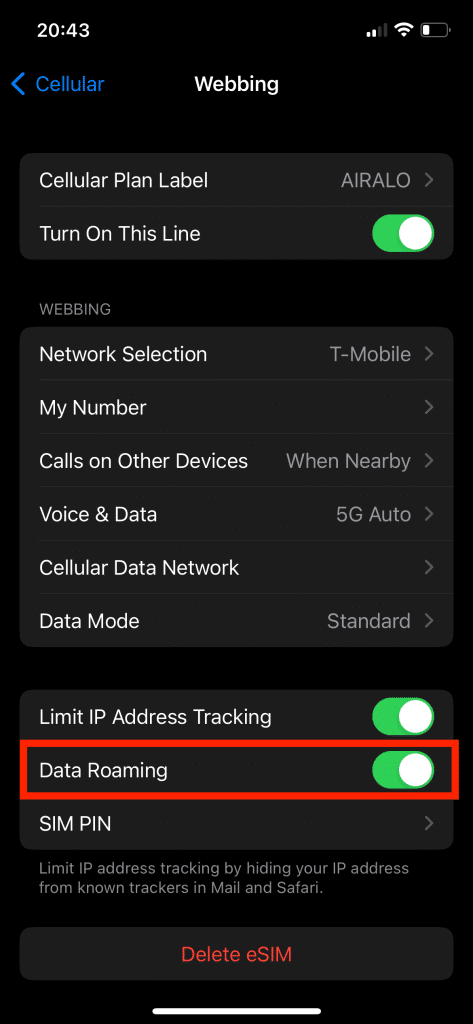 Install eSIM on iPhone (2022) - Step 6