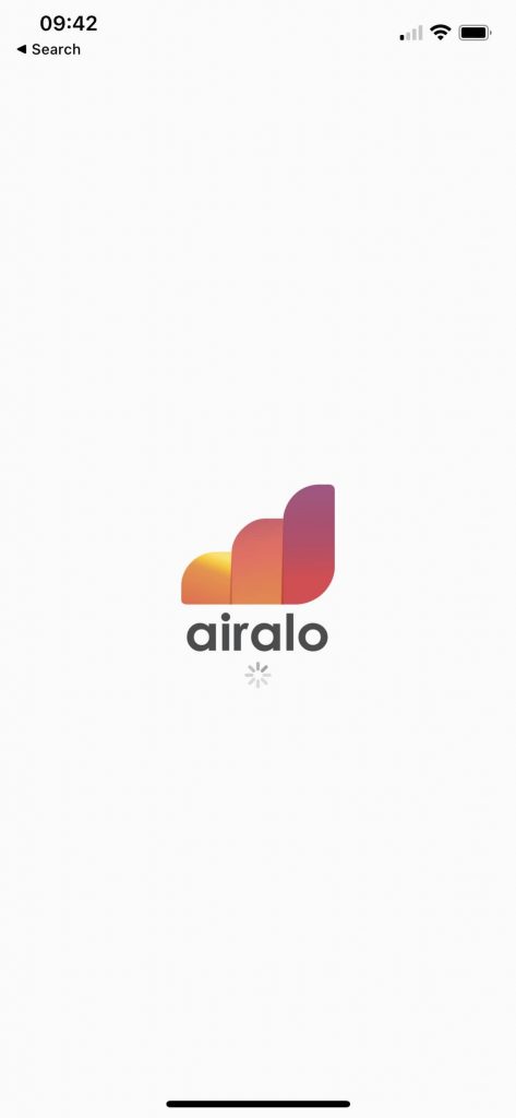 Airalo welcome screens