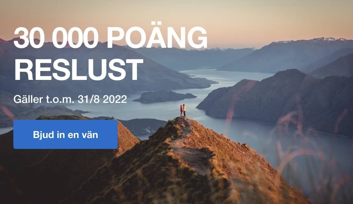 Amex Summer Offer: Get 30.000 SAS EuroBonus points as a welcome gift (Sweden)