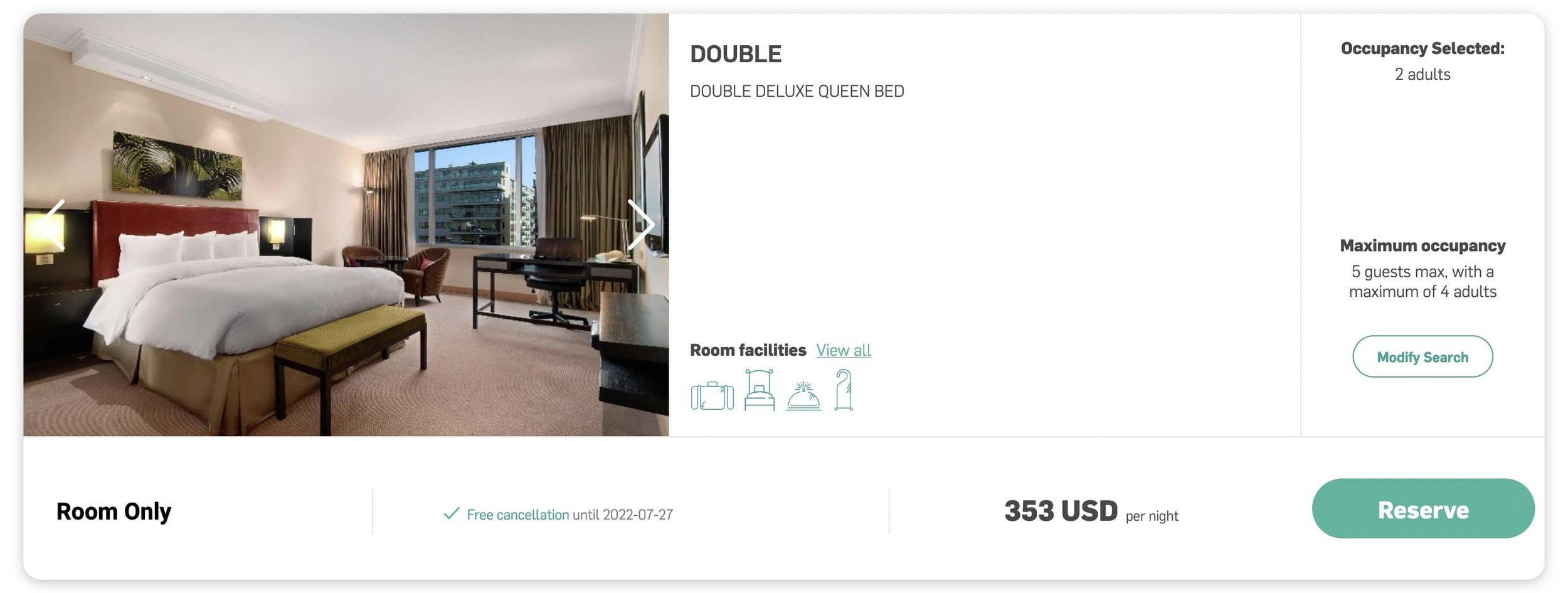 EcoHotels.com room types