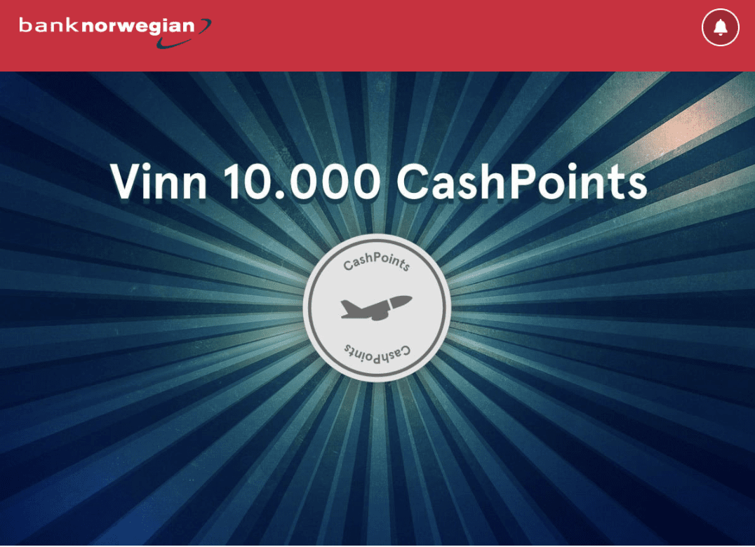 Bank Norwegian gives away 10.000 Cashpoints for christmas!