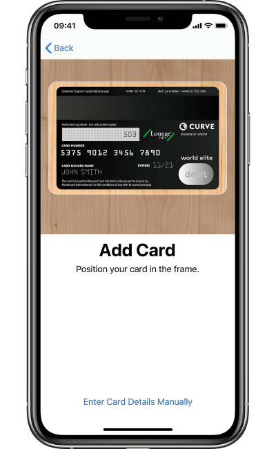 Add Curve to Apple Pay
