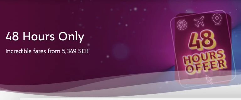 Qatar Airways Flash Sale 48hs (Europe)