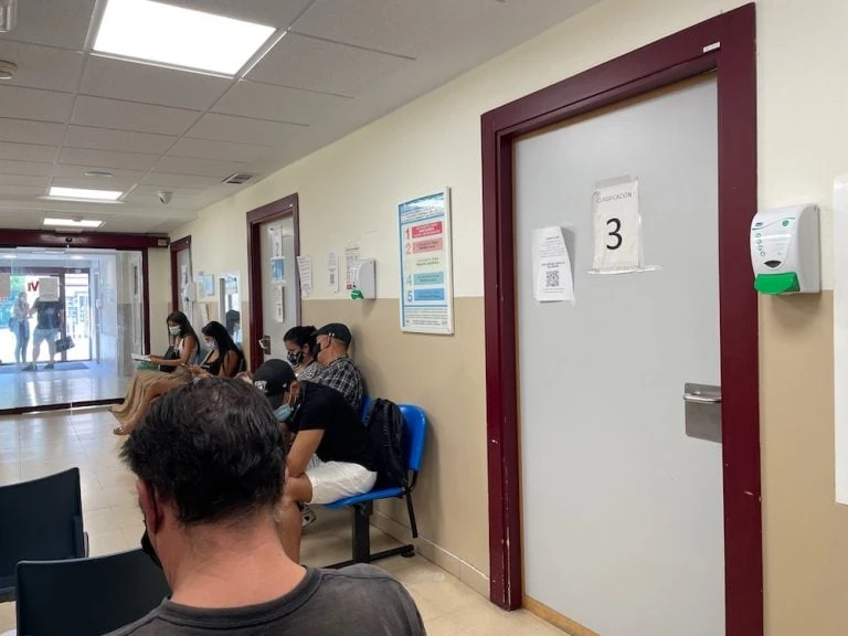 Using my European Health Insurance Card in Spain. Classification room