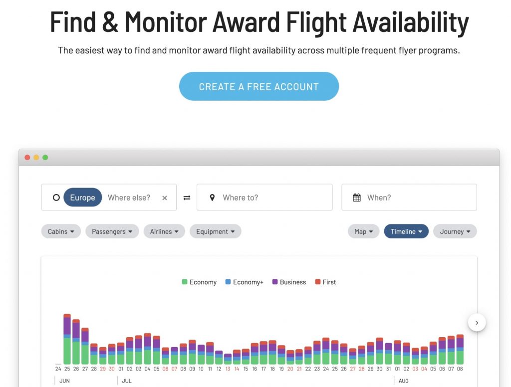 AwardFares - Find and Monitor Award Availability