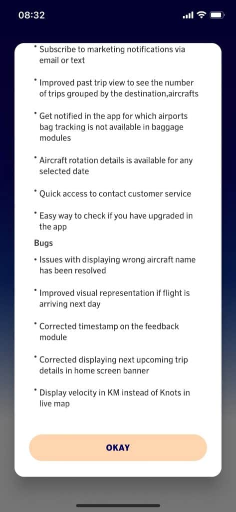 New SAS App for iPhone (2023) - Changelog 2