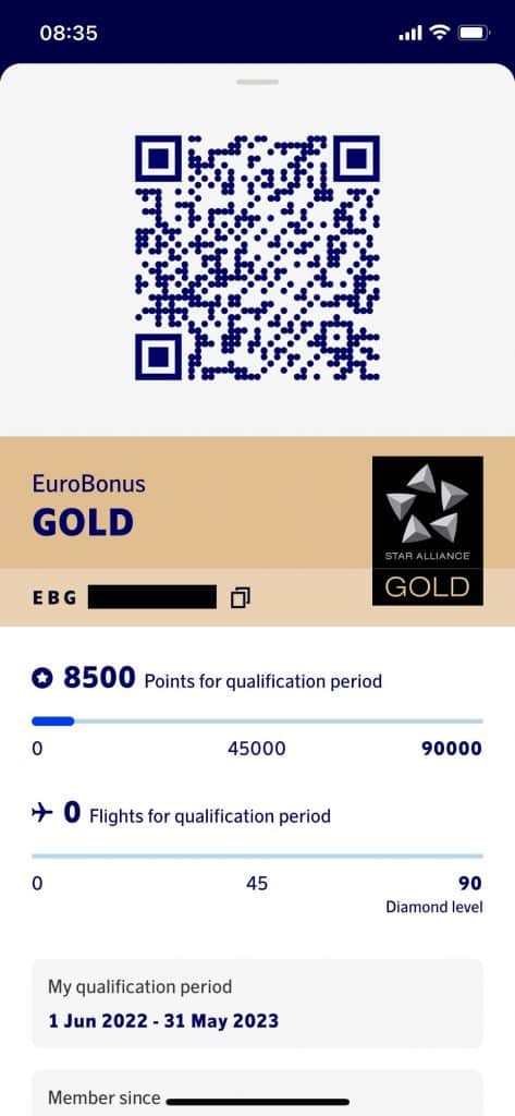 New SAS App for iPhone (2023) - EuroBonus Card