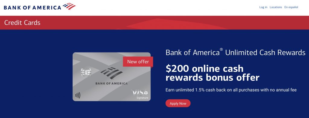 Bank of America Credit Card Offers