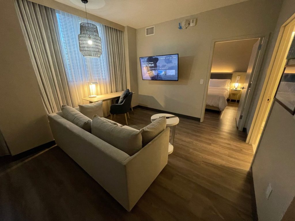 Element Miami Brickell Review 2023 - 1 Bedroom Suite Room (sofa bed)