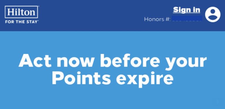 Hilton Honors Points Expire