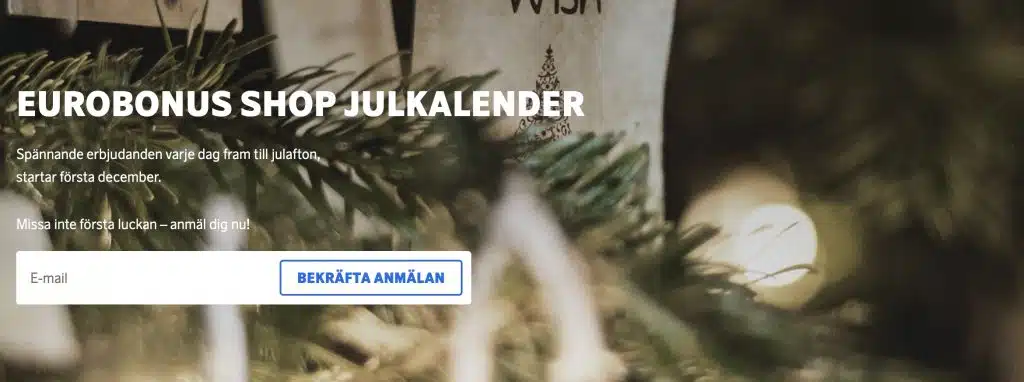 SAS EuroBonus Shop Julkalender 2023