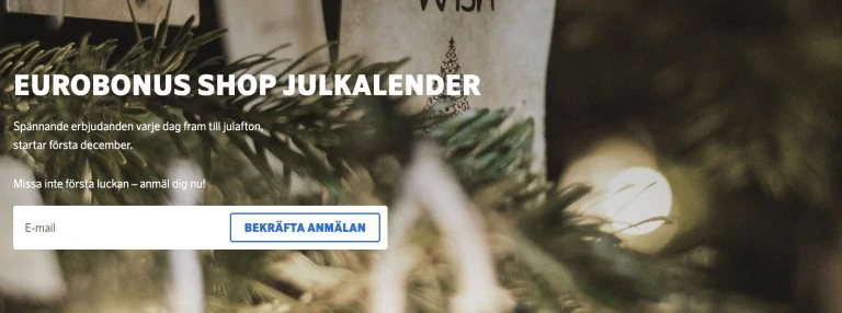 SAS EuroBonus Shop Julkalender 2023