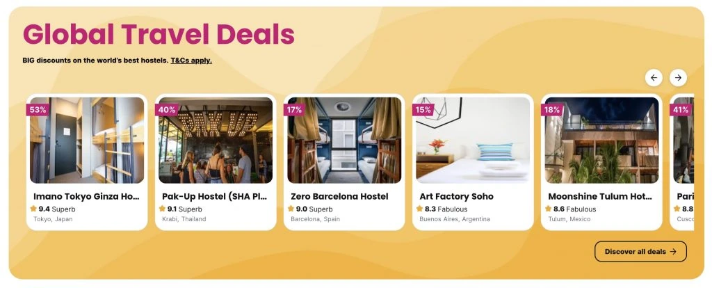 Hostelworld Global Travel Deals (Hostelworld Discount 2023)