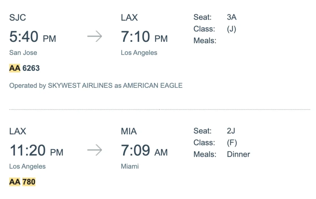 American Airlines 777-300er Flagship First Class Review: AA780 Los Angeles to Miami (Schedule)
