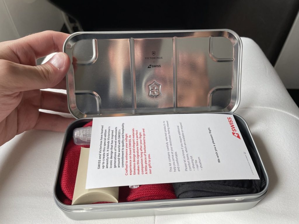 Swiss Business Class in 2023: Victorinox Amenity Kit