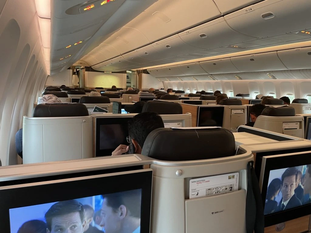 Swiss 777-300ER Business Class Cabin (2023)