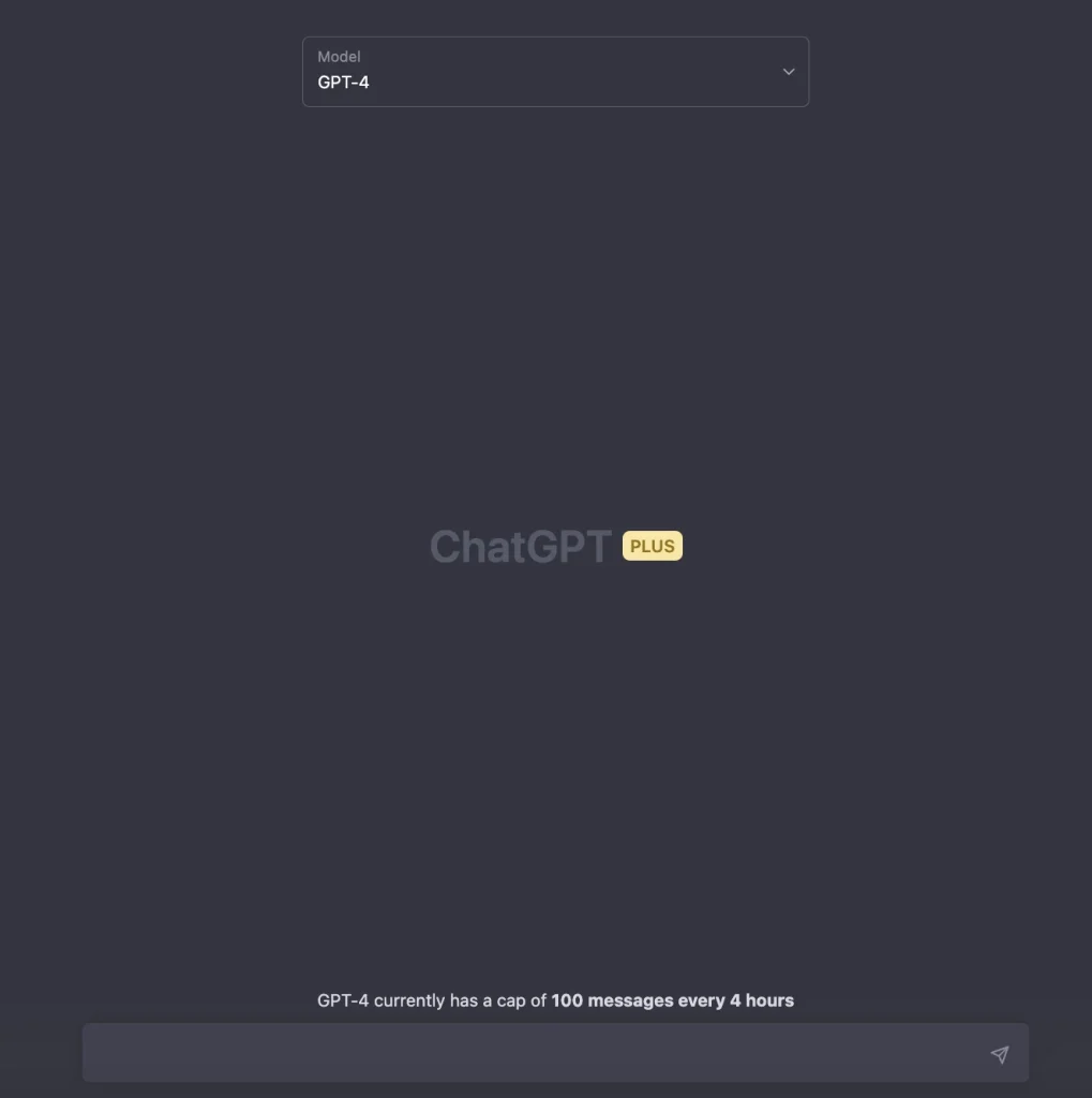 GPT-4 On ChatGPT Plus