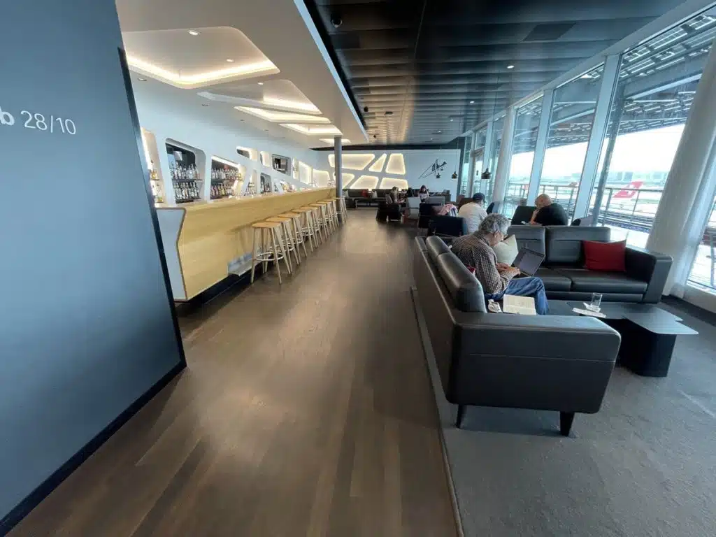 Swiss International Lounge at Zurich Airport (2023) - Seating area entrance
