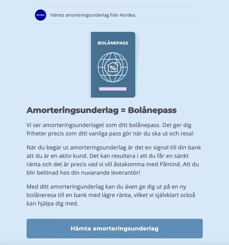 Påmind Bolånepass