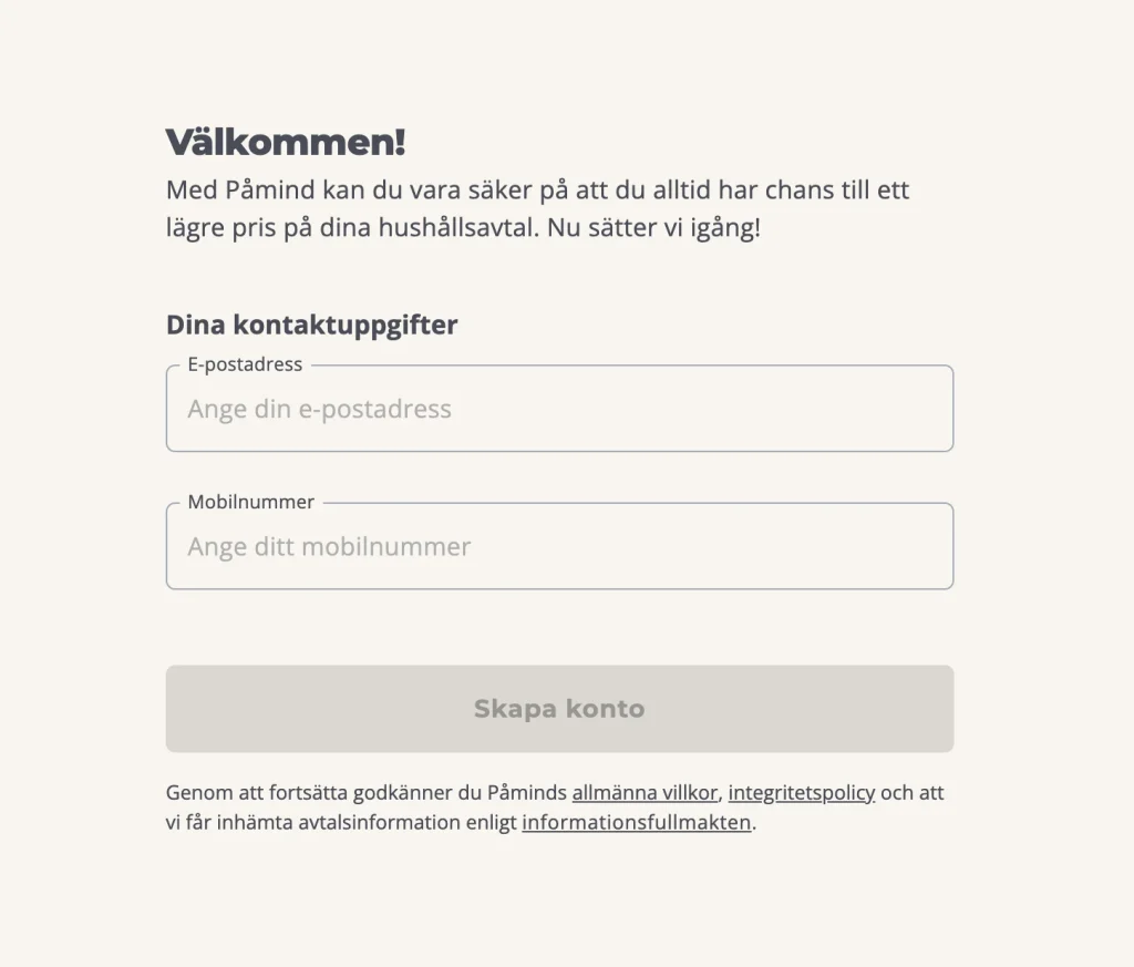 How to use Påmind - Step 2