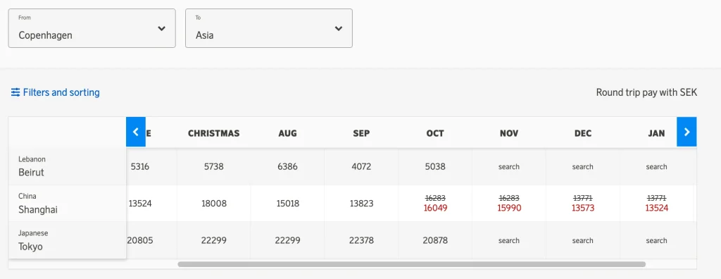 Scandinavian Airlines Promo March 2023 - Copenhagen to Asia