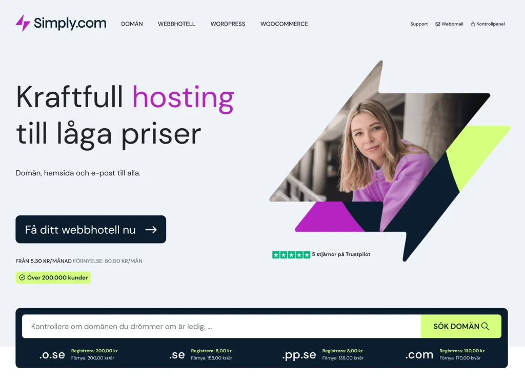 Simply.com: How to get a .se domain in 2023