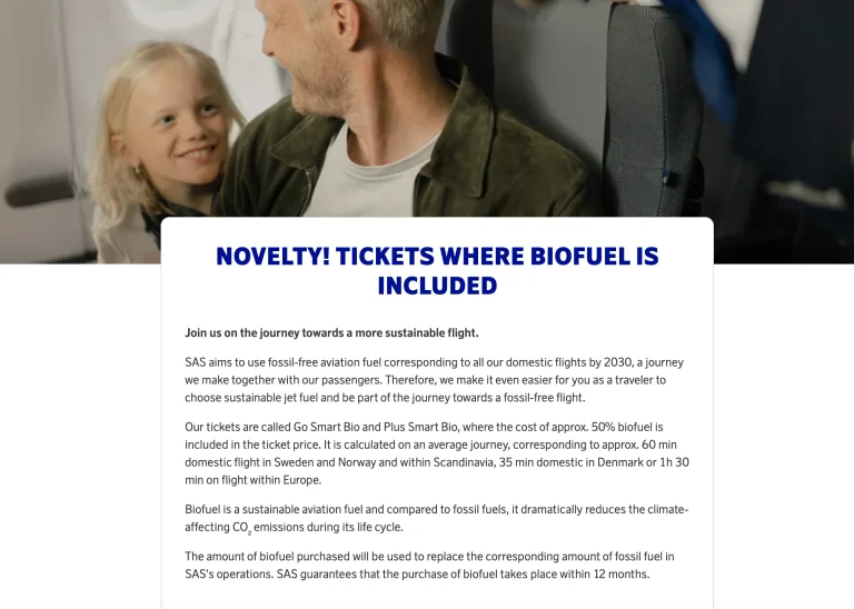 SAS Biofuel Tickets 2023: SAS Go Smart Bio and SAS Plus Pro Bio