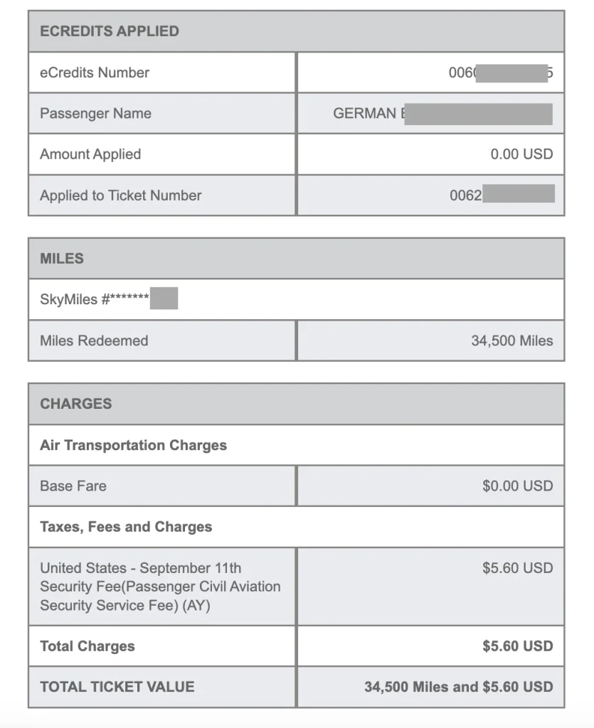 Miami to Boston for 34,500 Delta Skymiles and $5.60