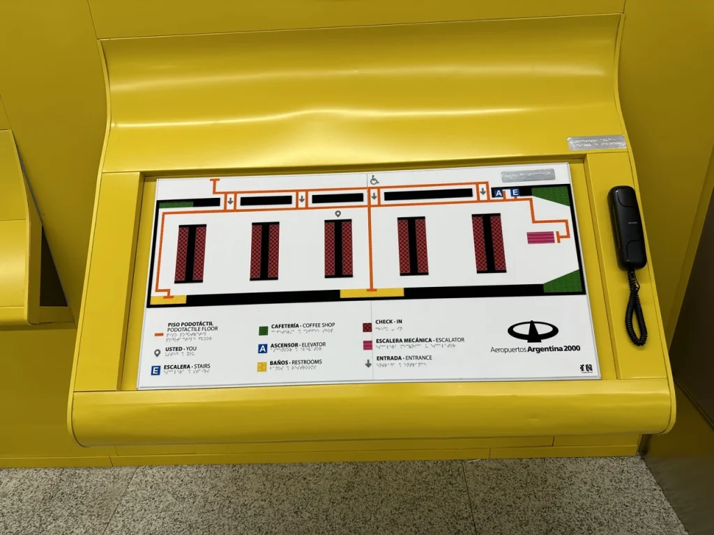 New Ezeiza Terminal B (2023) - Accesible Information Board