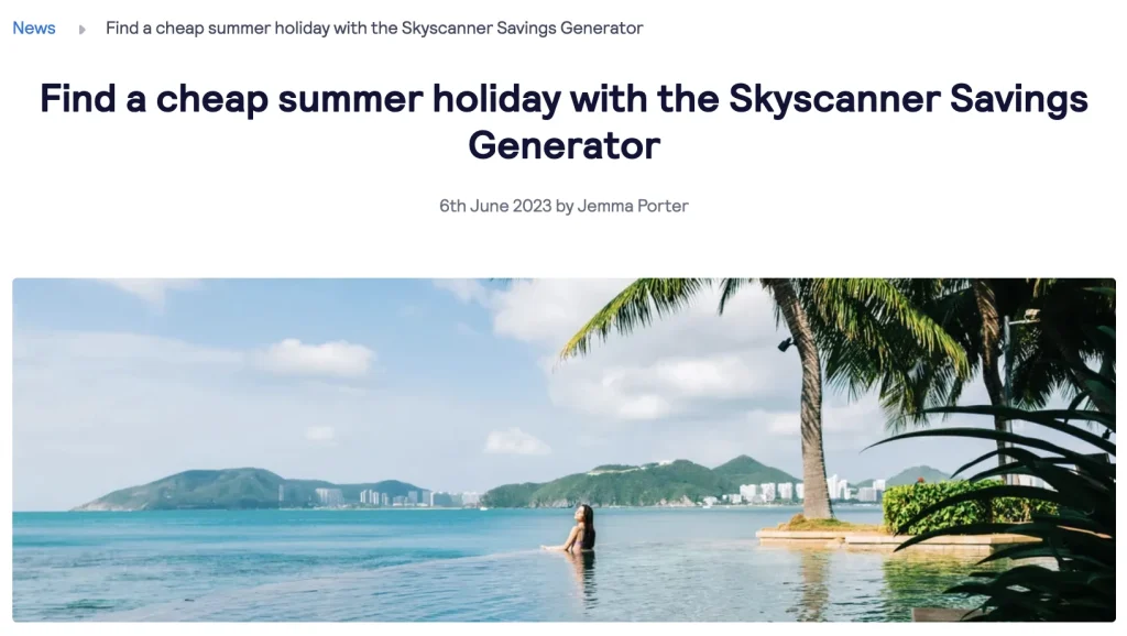 Skyscanner Savings Generator (2023)