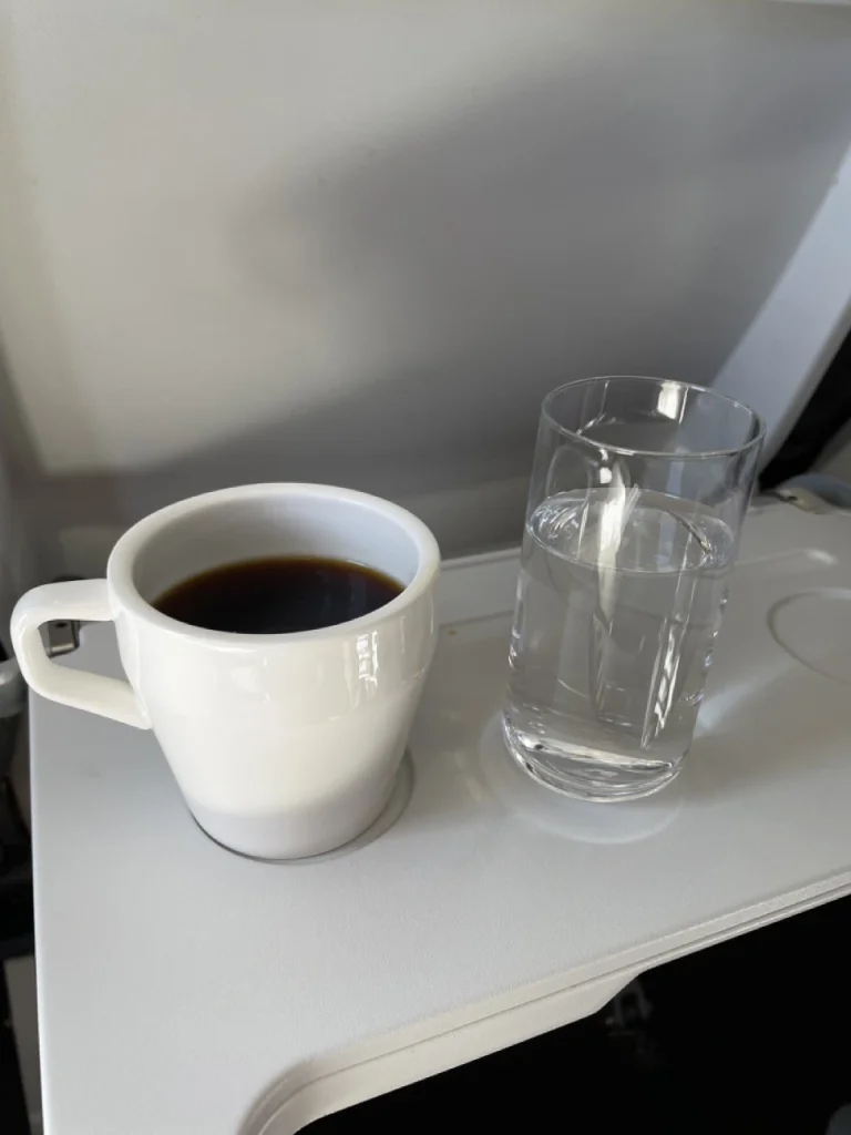 Swiss A320neo Business Class Breakfast Service