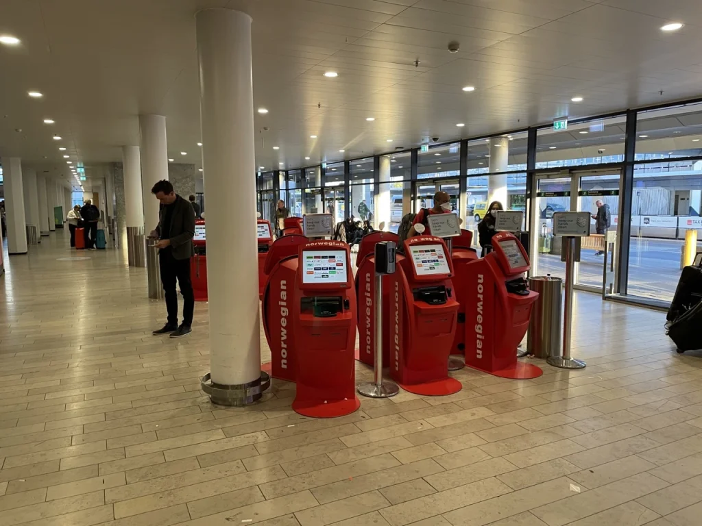 Check in at Kastrup, Denmark (CPH)