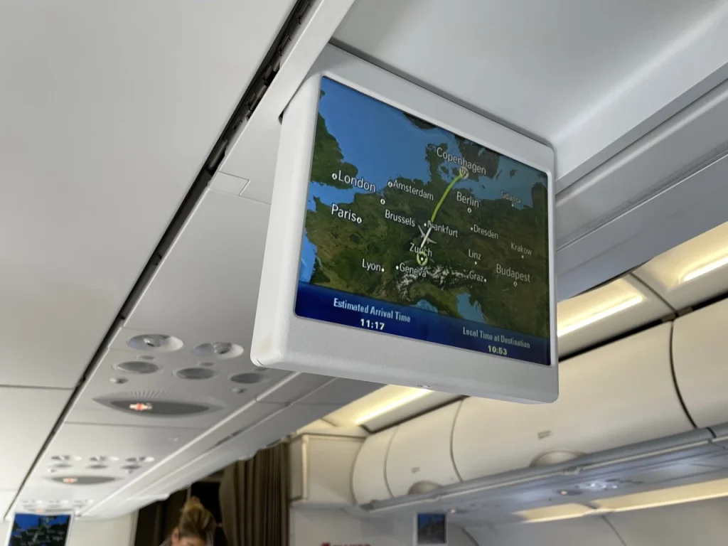 Swiss A320neo Business Class IFE