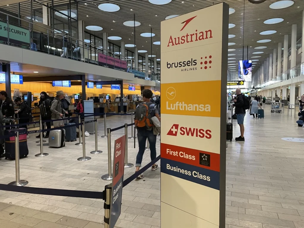 Swiss Check in at Kastrup, Denmark (CPH)