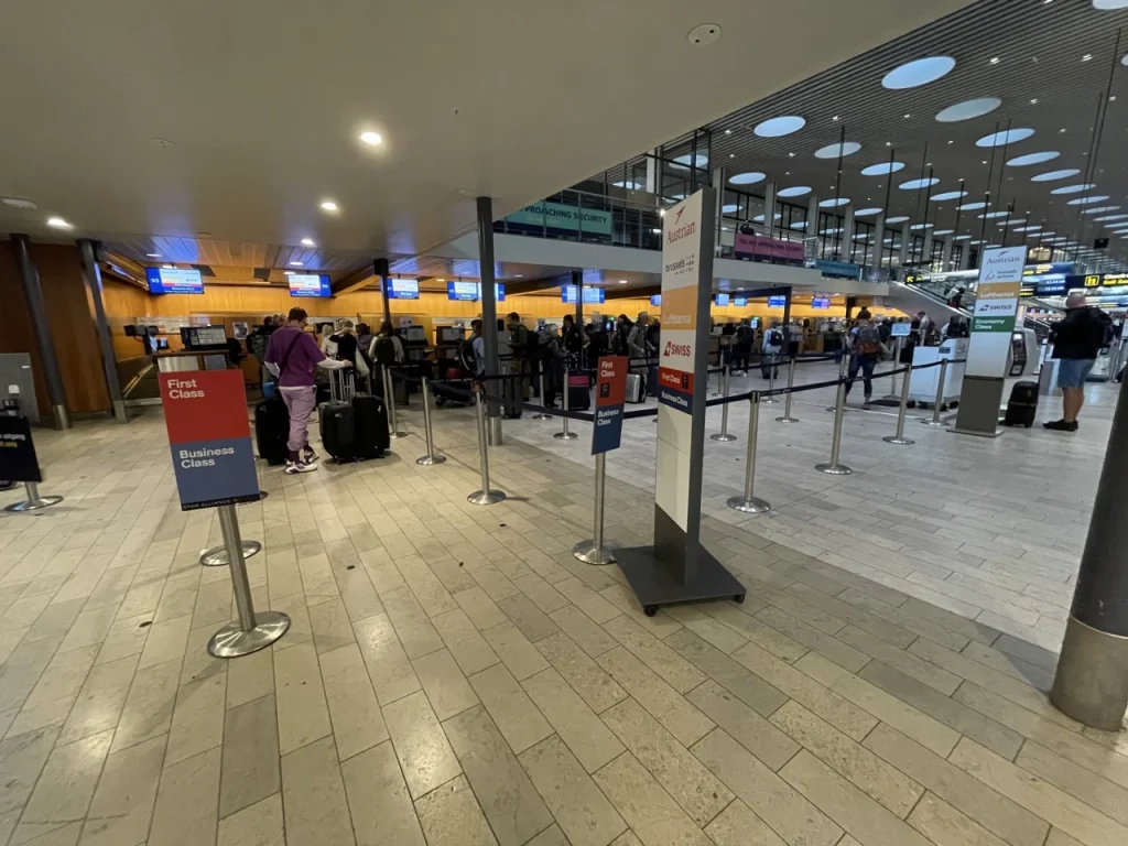 Swiss Check in at Kastrup, Denmark (CPH)