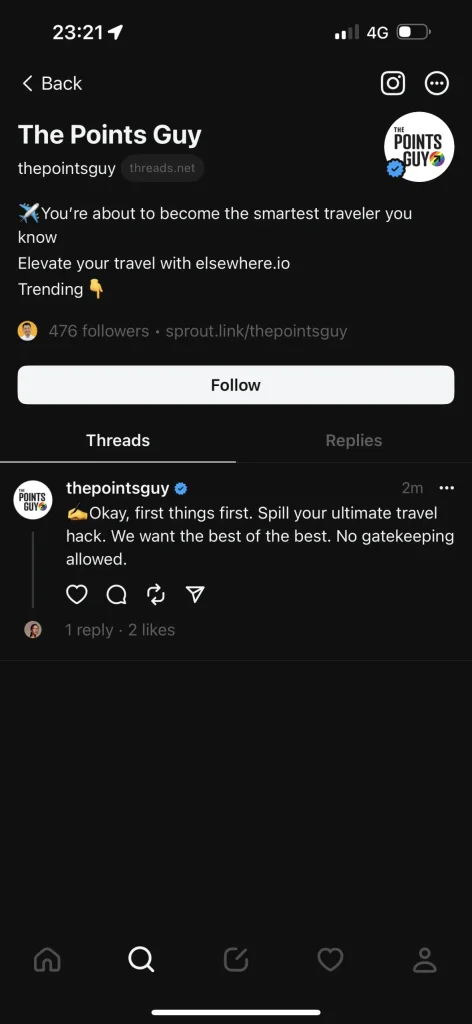 The Points Guy TPG on Instagram Threads (2023)