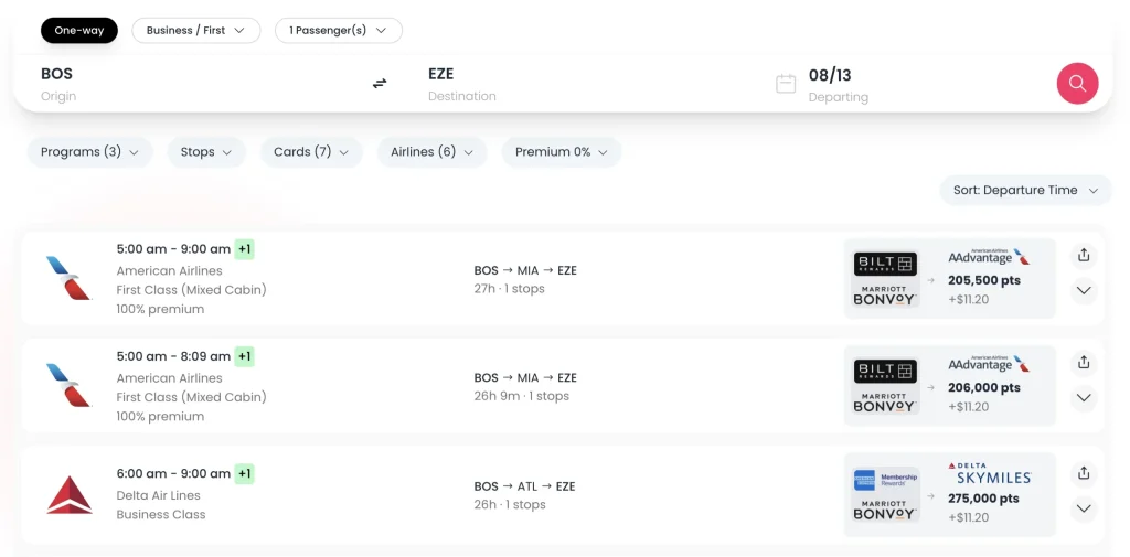Roame Travel Search Results