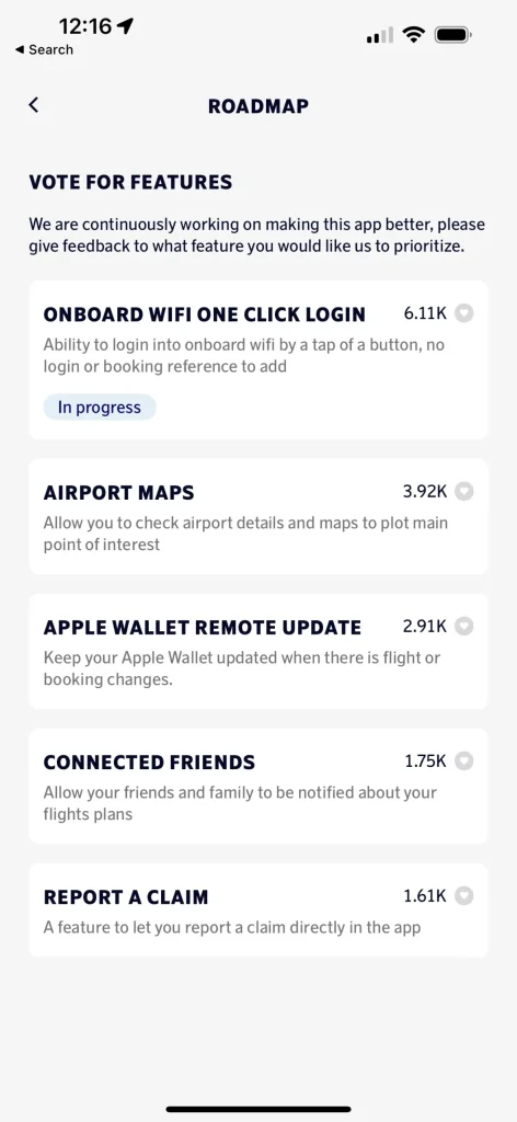 SAS app v5.8: roadmap and vote for features