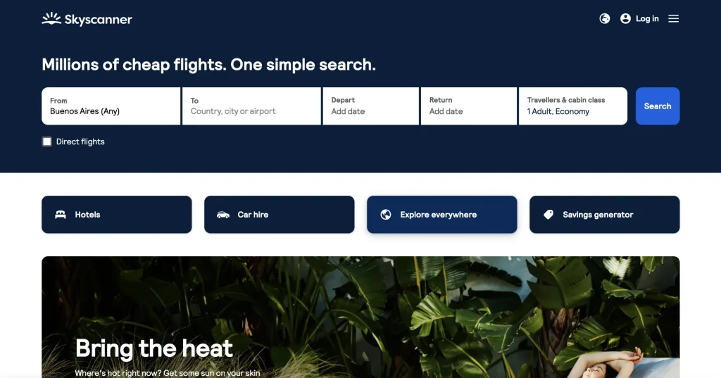 Skyscanner Website (2023) - Find hacker fares