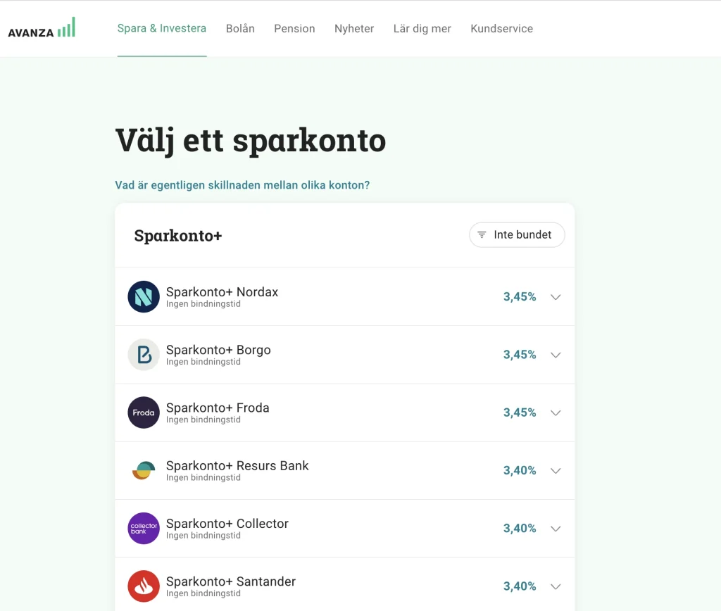 Avanza Sparkonto: one of the best savings accounts in Sweden (2023)
