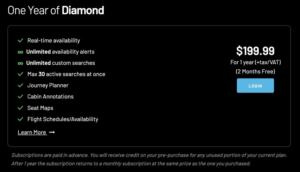 AwardFares Black Friday Diamond Package Deal