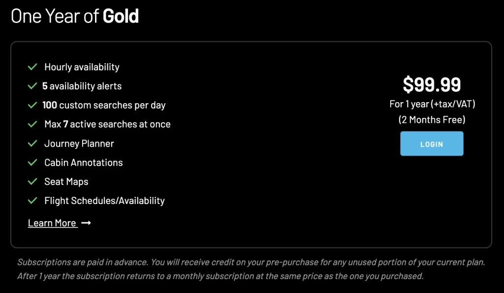 AwardFares Black Friday Gold Package Deal