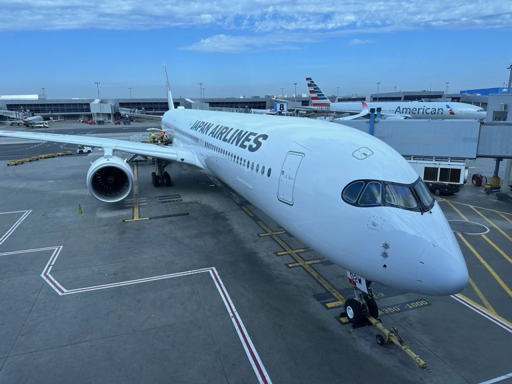 Japan Airlines A350-1000 at New York (JFK), Terminal 8 - My review of Japan Airlines A350-1000 Premium Economy.