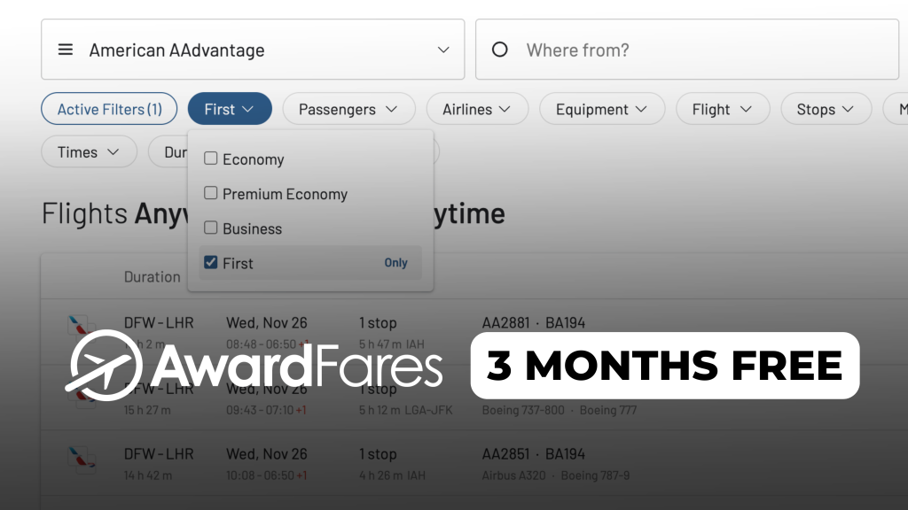 AwardFares Black Friday 2025 sale